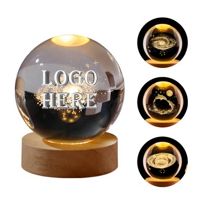 3D Pattern Crystal Ball Night Light