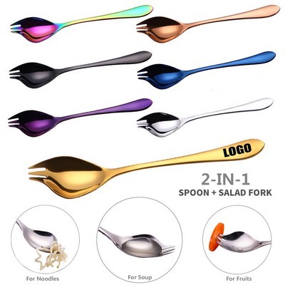 7.16 Inch Elegant 2 IN 1 Salad Fork Spoon