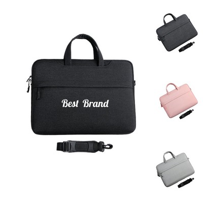 Water-Repellent Slim Computer Carry Case With Shoulder Strap