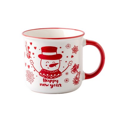 12oz Printed Christmas Mug - Snowman