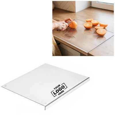 Acrylic Kitchen Cutting Board with Counter Edge