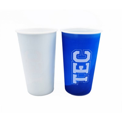 20oz Plastic Cold Color Changing Cup Stadium Tumbler