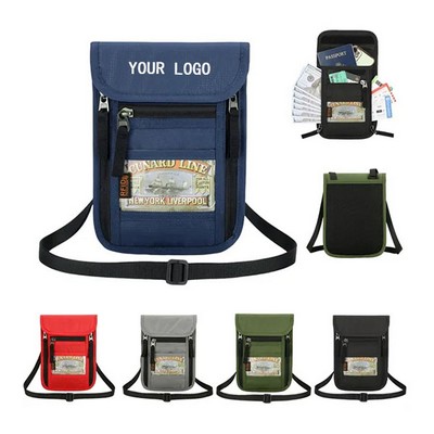 Travel Neck Wallet Passport Holder with Adjustable Strap