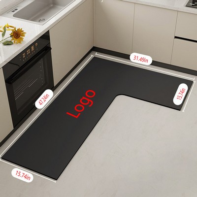 Premium Customizable L-Shaped Kitchen Mat