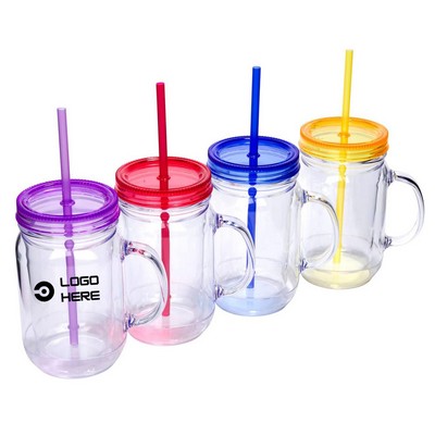 Canyon Plastic Mason Jars With Handles