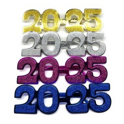 2025 New Year Glitter Party Glasses