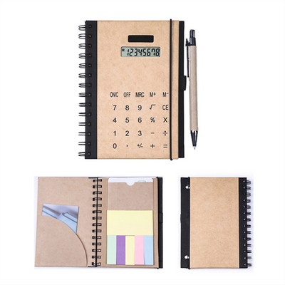 Notebook Multi-Function Calculator Memo Notes Book Notepad