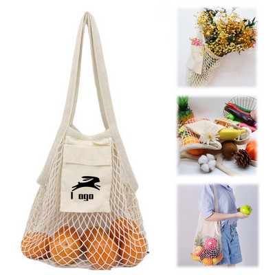 Cotton Net Bag With Long Handle String