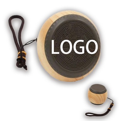 Portable Wooden Smart Small Drum Wireless Bluetooth Speaker