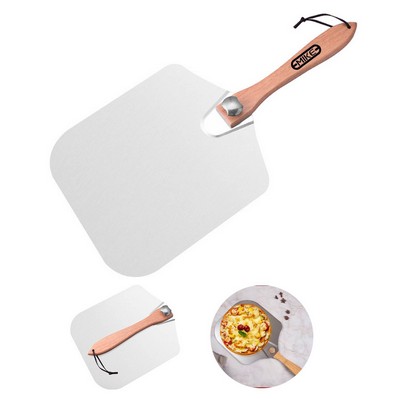 Aluminum Alloy Pizza Peel w/ Foldable Wooden Handle