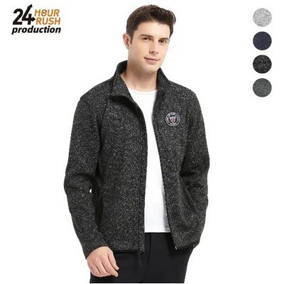 Men's Full-Zip Sweater Fleece Jacket