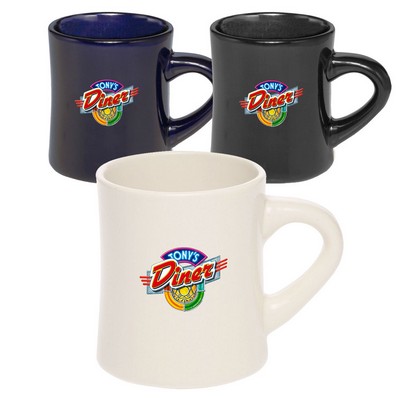 Thick Grip Glossy Ceramic Diner Custom Mugs -12 oz