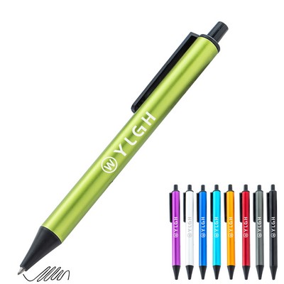 Black Clip Click Metal Pen