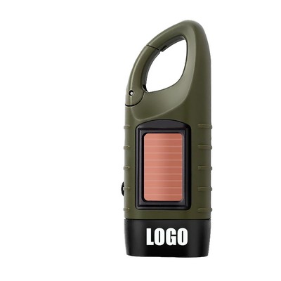 Emergency Hand Crank Solar Powered Rechargeable Flashlight