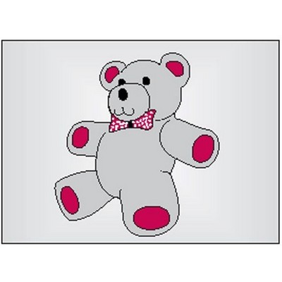 Teddy Bear Metal Photo Magnet (2 1/2"x3 1/2")