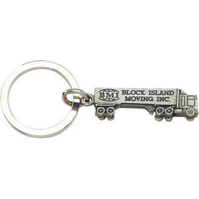 Large Cab 18 Wheeler Key Tag & Key Ring