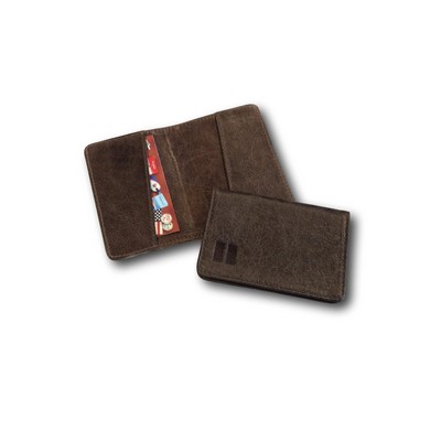 Leather Business Card/Credit Card Wallet (Debossed)