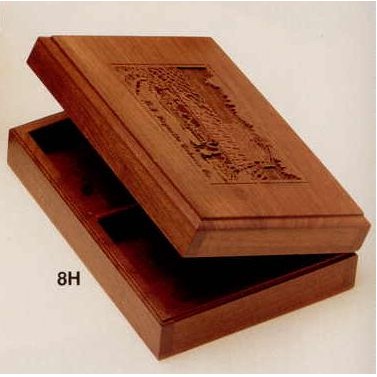 5.1"x7.1" Walnut 2-compartment Boxes (8h)