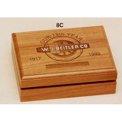 6-1/2"x8-1/2" Walnut Hinged Boxes (8c)