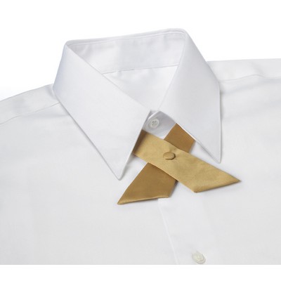 Vegas Gold Polyester Satin Crossover Tie