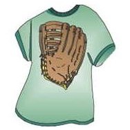 Baseball Glove T-Shirt Lapel Pin