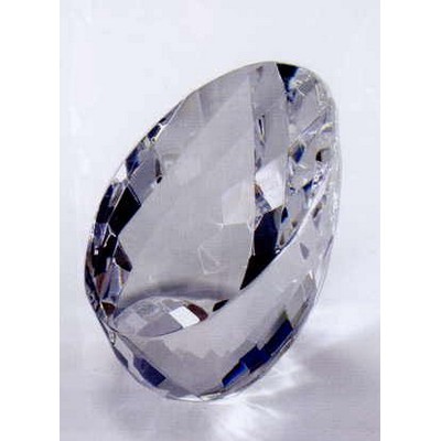 Crystal Faceted Egg Paper Weight (2"x2 3/8")