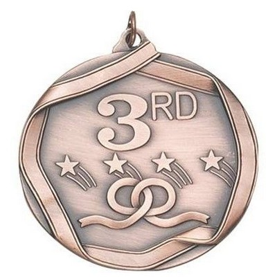 Medal "Third Place" - 2-1/4" dia. Die Cast