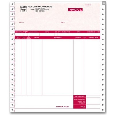 Continuous Parchment Invoice (2 Part)