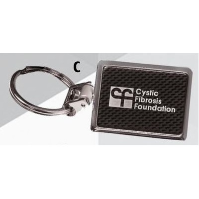 Imax Silver & Black Checkered Keychain