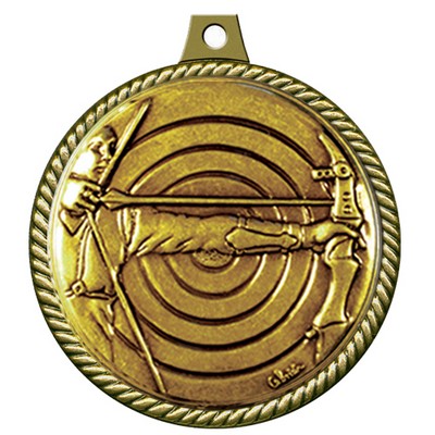 Stock Medal w/ Rope Border (Archery) 2 1/4"