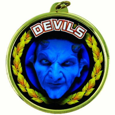 2¼" TM Series Academic Medal w/Blue Devils Mascot Mylar Insert