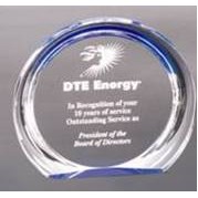 Halo Round Acrylic Blue Reflective Award - 6 3/8" Diameter