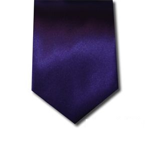 Solid Satin Men's Purple Tie