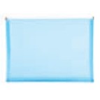 Blue Poly Envelope w/Zipper Closure