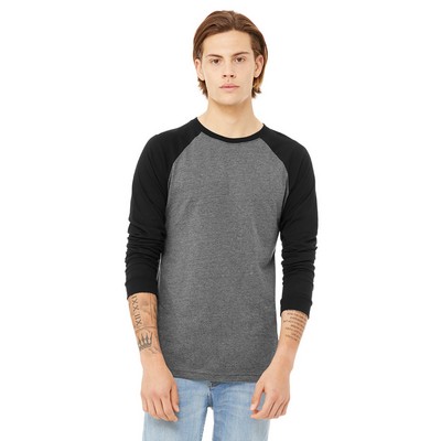 BELLA+CANVAS Men's Jersey Long-Sleeve Baseball T-Shirt