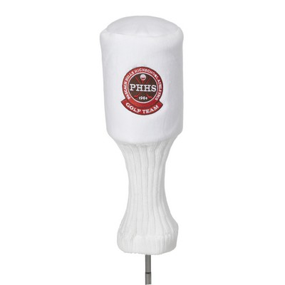 Plush White Golf Head Cover