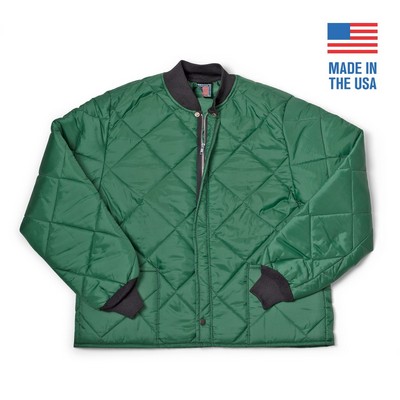 Quilted Jacket w/Knit Collar & Cuffs - (Domestic)