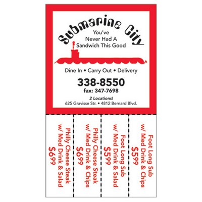 Coupon Magnet w/4 Coupon Strips (7"x4")