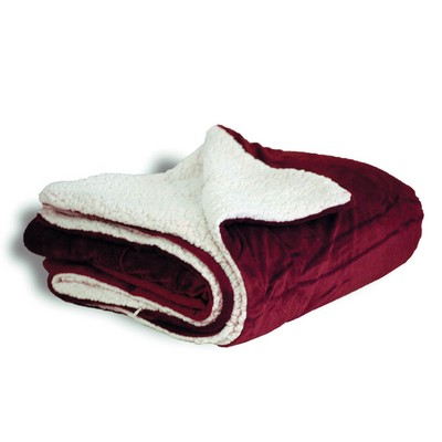 Maroon Sherpa Blanket