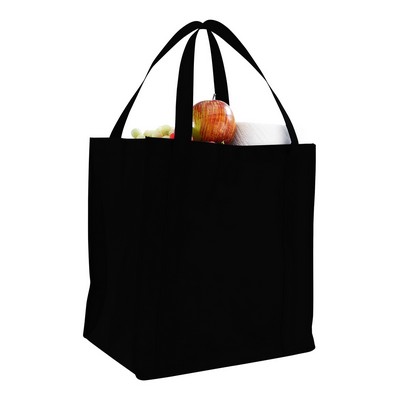 Non Woven Grocery Bag w/ Full Gusset - Blank (12 1/2"x13 1/2"x8 1/2")