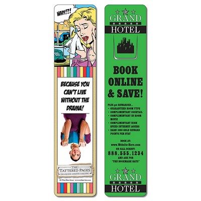 Bookmark - 1.75x8 UV-Coated (1S) w/Page Holder - 10 pt.