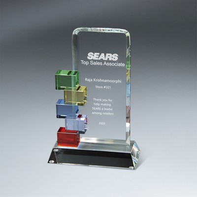 Optic Crystal Cornerstone Excellence Award - Medium