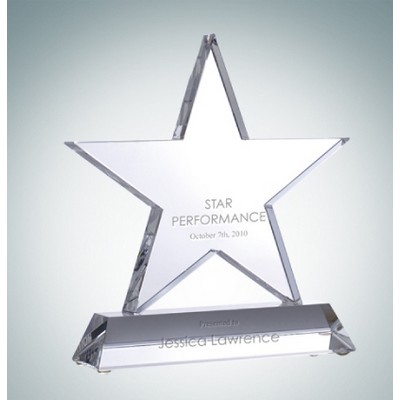 Motivation Star Optical Crystal Award Plaque (Small)