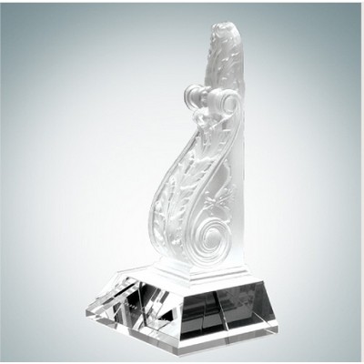 Executive Bookend Optical Crystal Pate De Verre Award