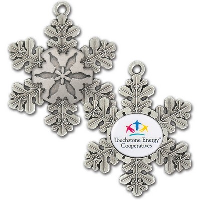 Pewter Snowflake Ornament w/ ColorQuick Insert