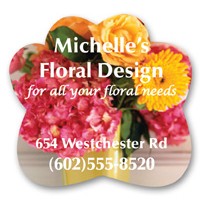 Static Cling Decal (2.375"x2.5") Flower Bouquet