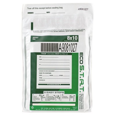 Eco Stat Cash, Evidence, Deposit, Security Bag (8" x 10.5")