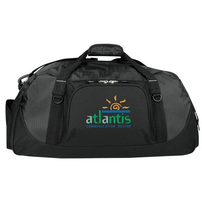 Poly/ Ripstop Piggy Back Duffel Bag with Shoe Storage