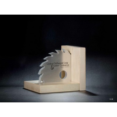 Aluminum Saw w/Wood Paperweight