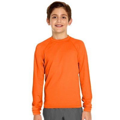 Youth Long Sleeve Rash Guard - Orange